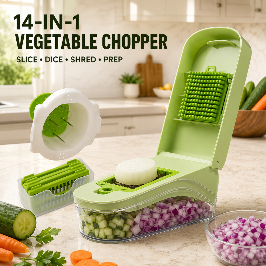 14-in-1 Multifunctional Vegetable Chopper & Slicer