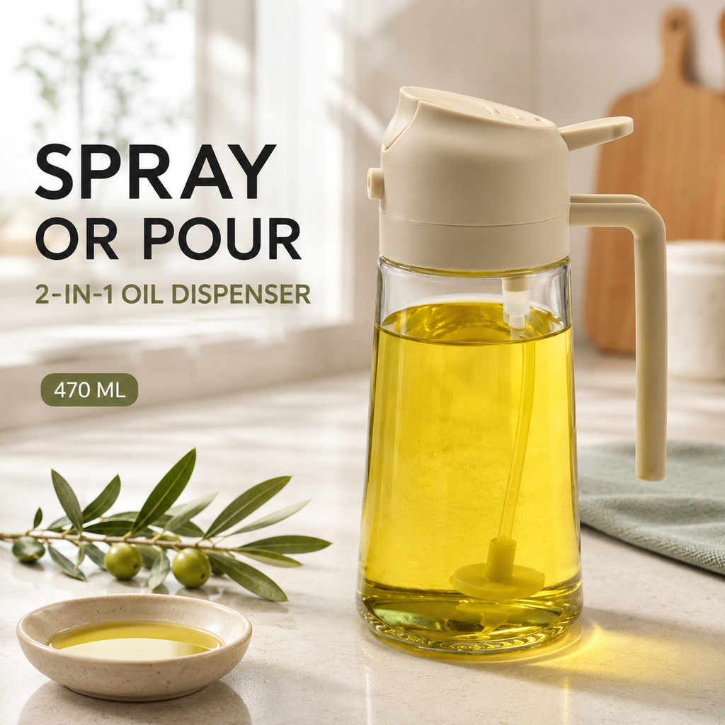 2-in-1 Glass Oil Sprayer &amp; Pourer