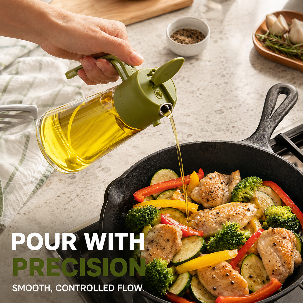 2-in-1 Glass Oil Sprayer &amp; Pourer