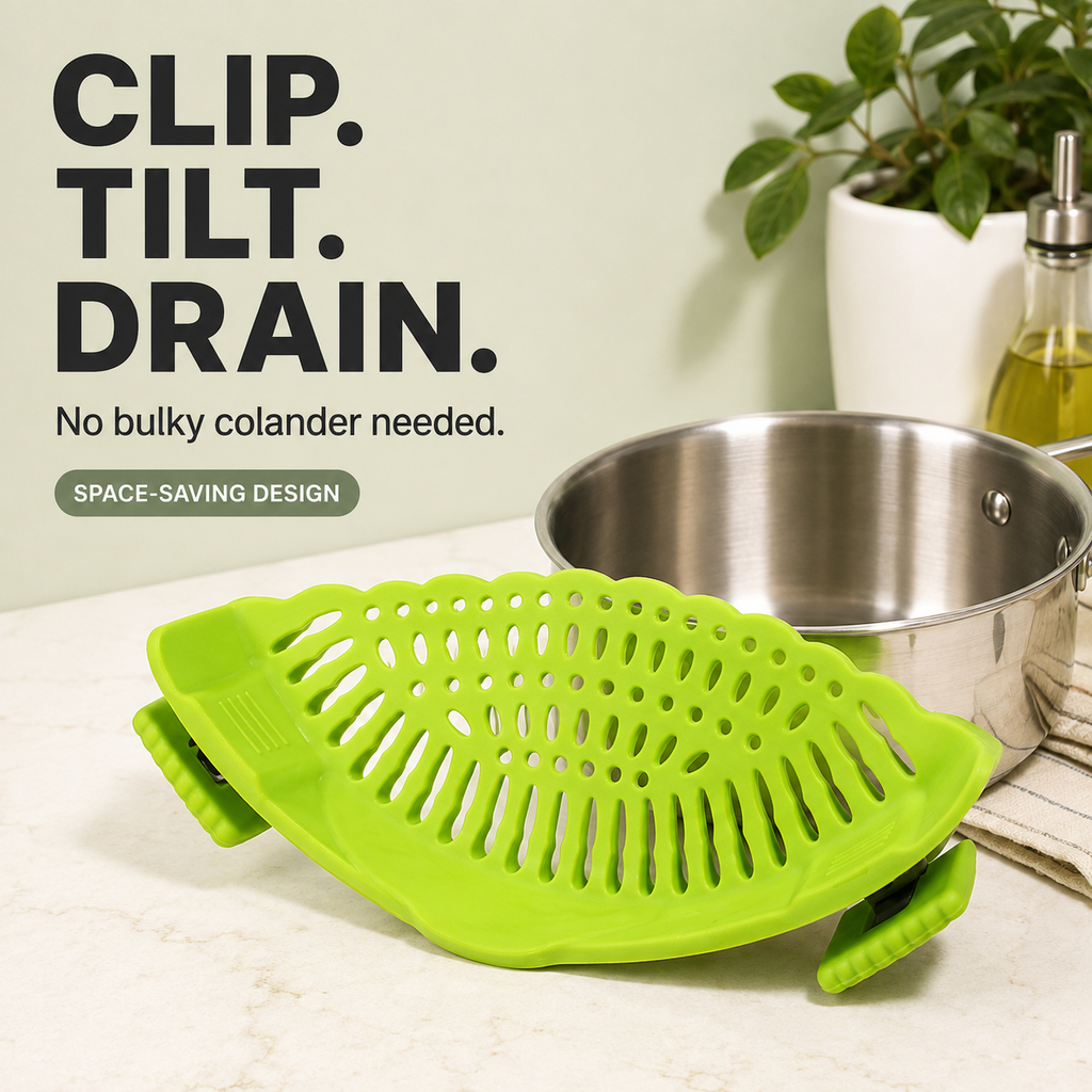 Clip-On Silicone Pot Strainer