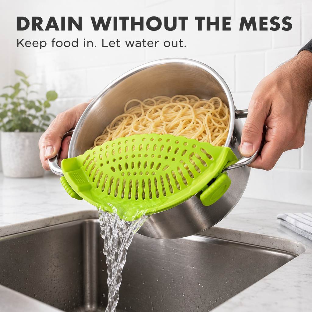 Clip-On Silicone Pot Strainer