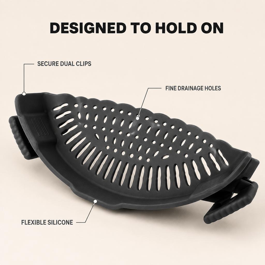 Clip-On Silicone Pot Strainer