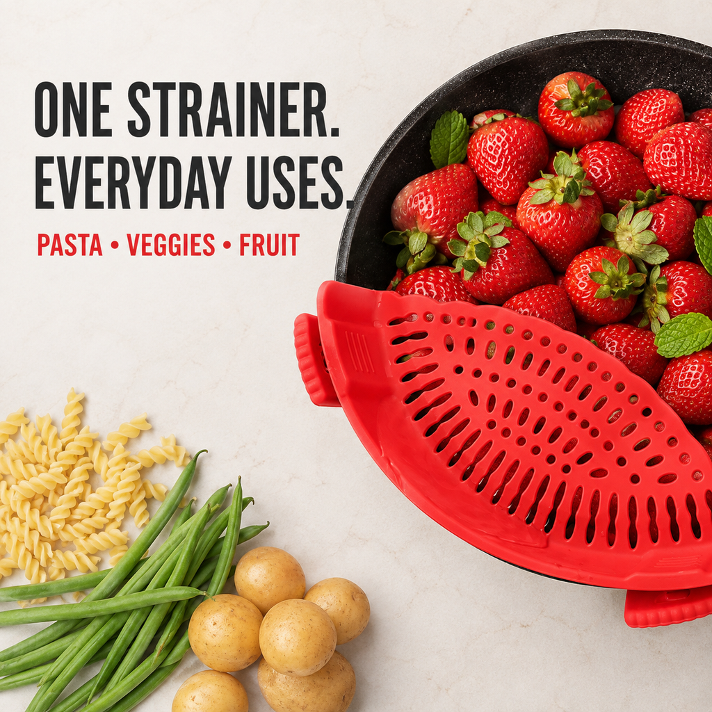 Clip-On Silicone Pot Strainer