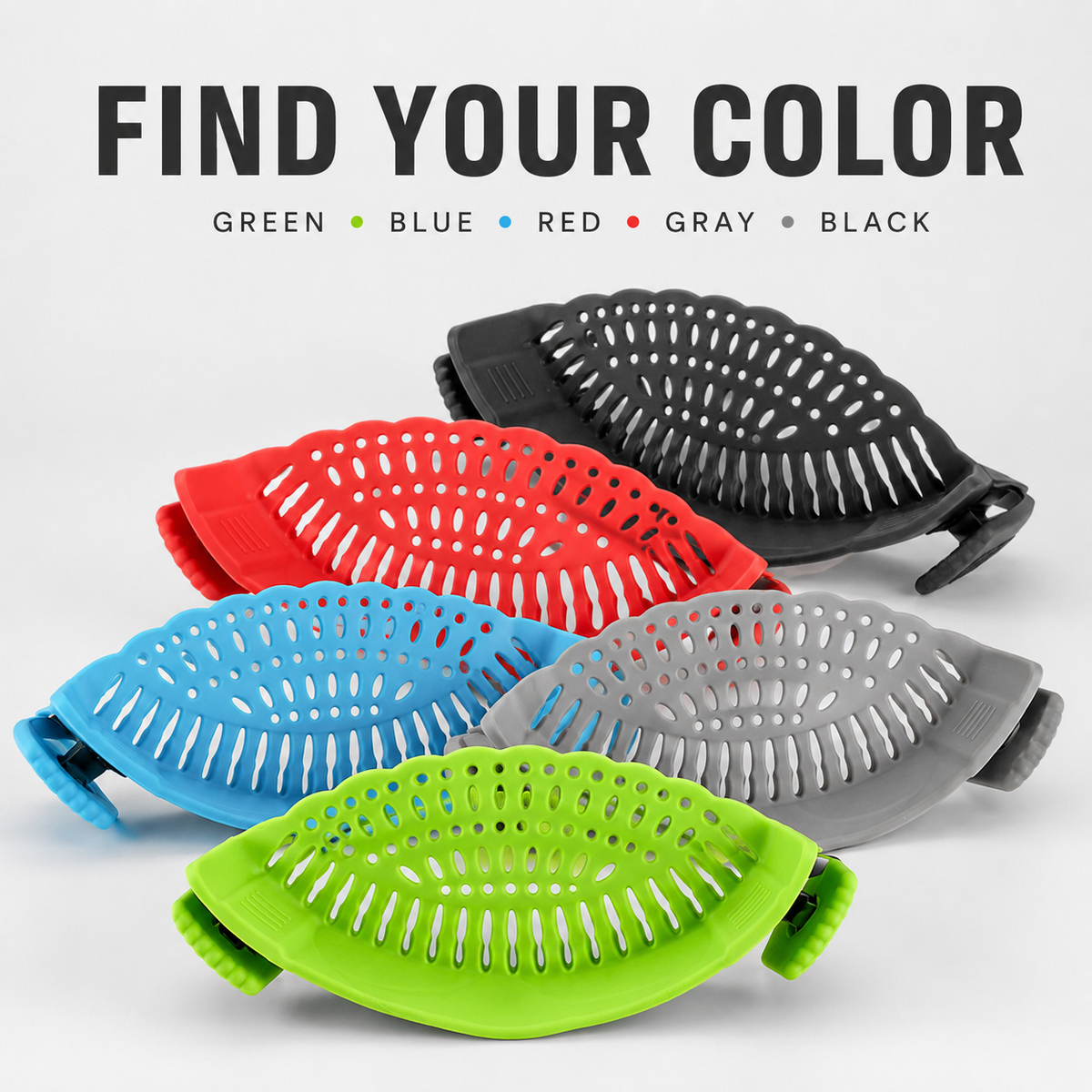 Clip-On Silicone Pot Strainer