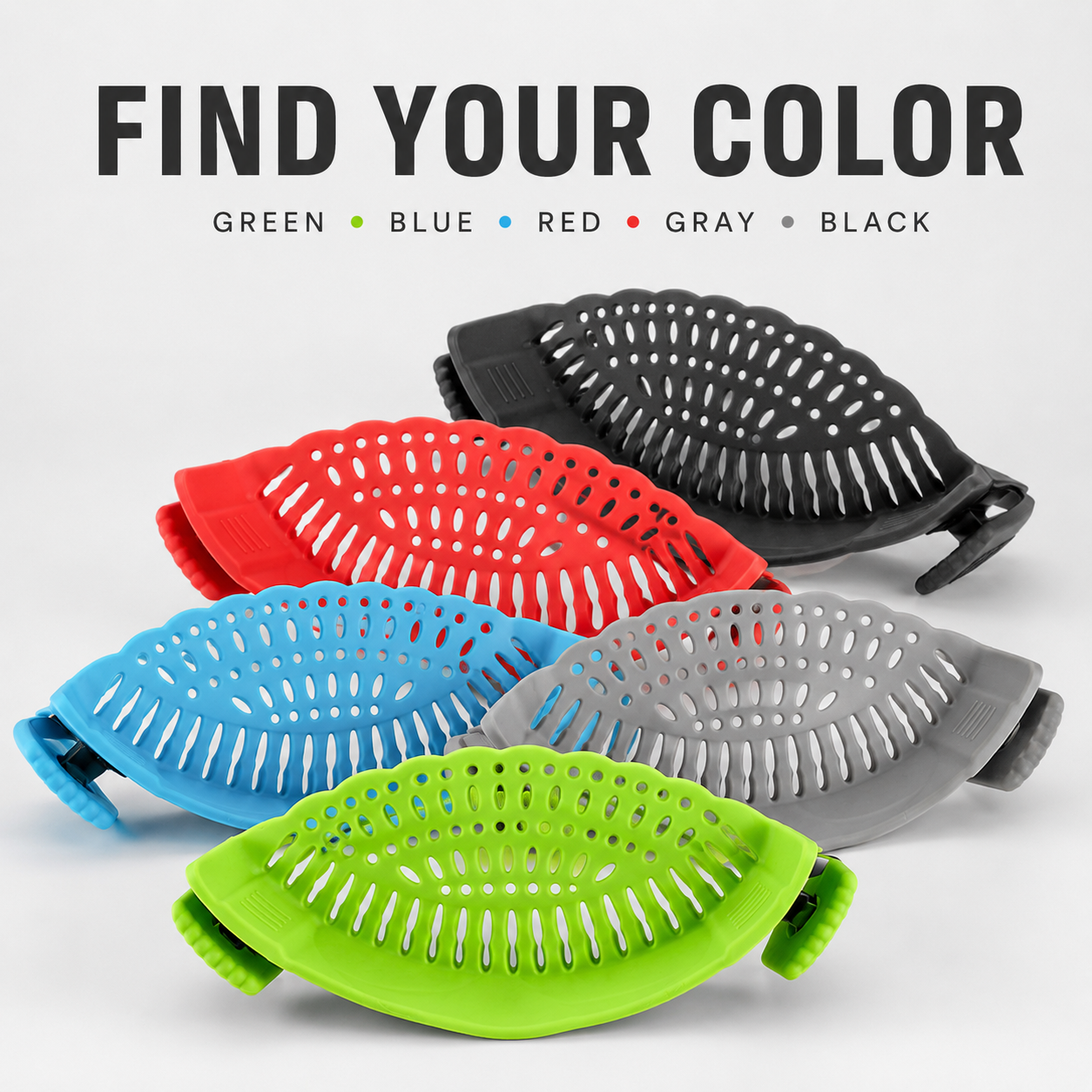 Clip-On Silicone Pot Strainer