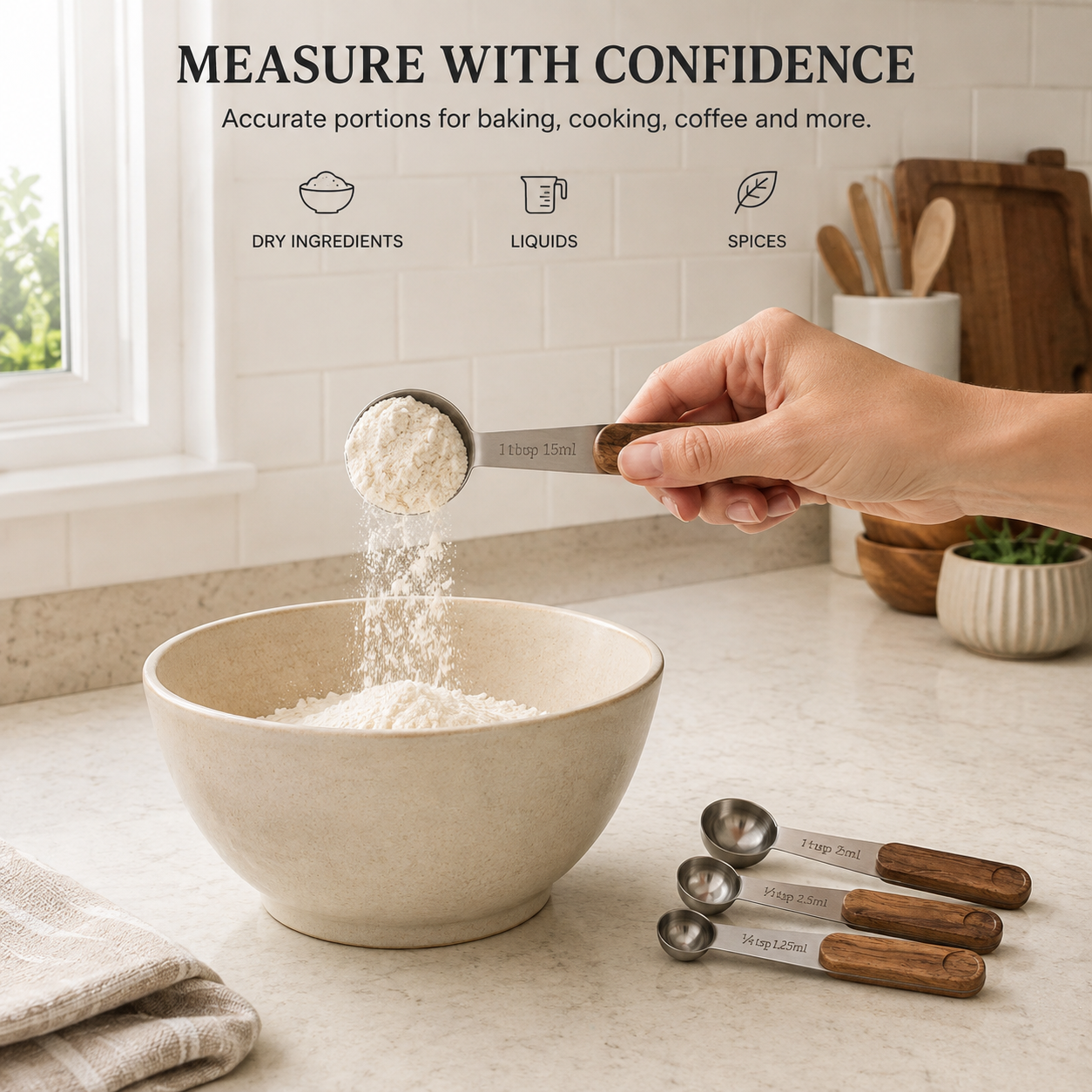 Magnetic Stainless Steel Measuring Spoon Set