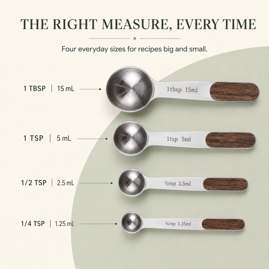 Magnetic Stainless Steel Measuring Spoon Set