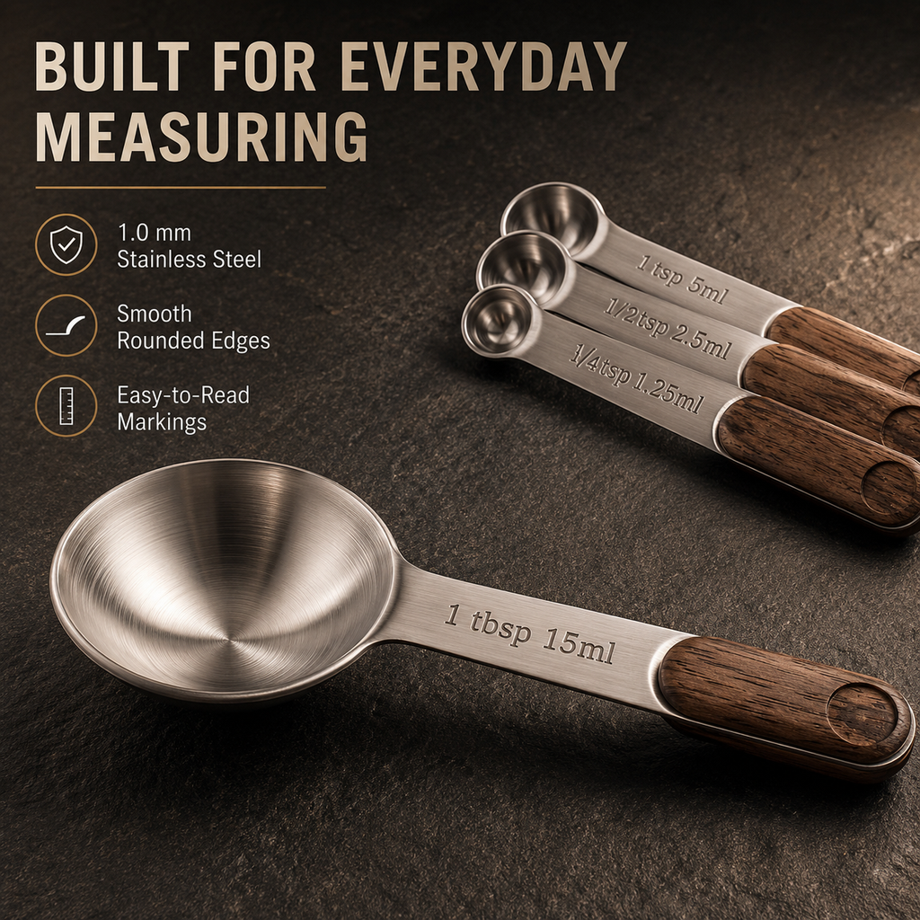 Magnetic Stainless Steel Measuring Spoon Set