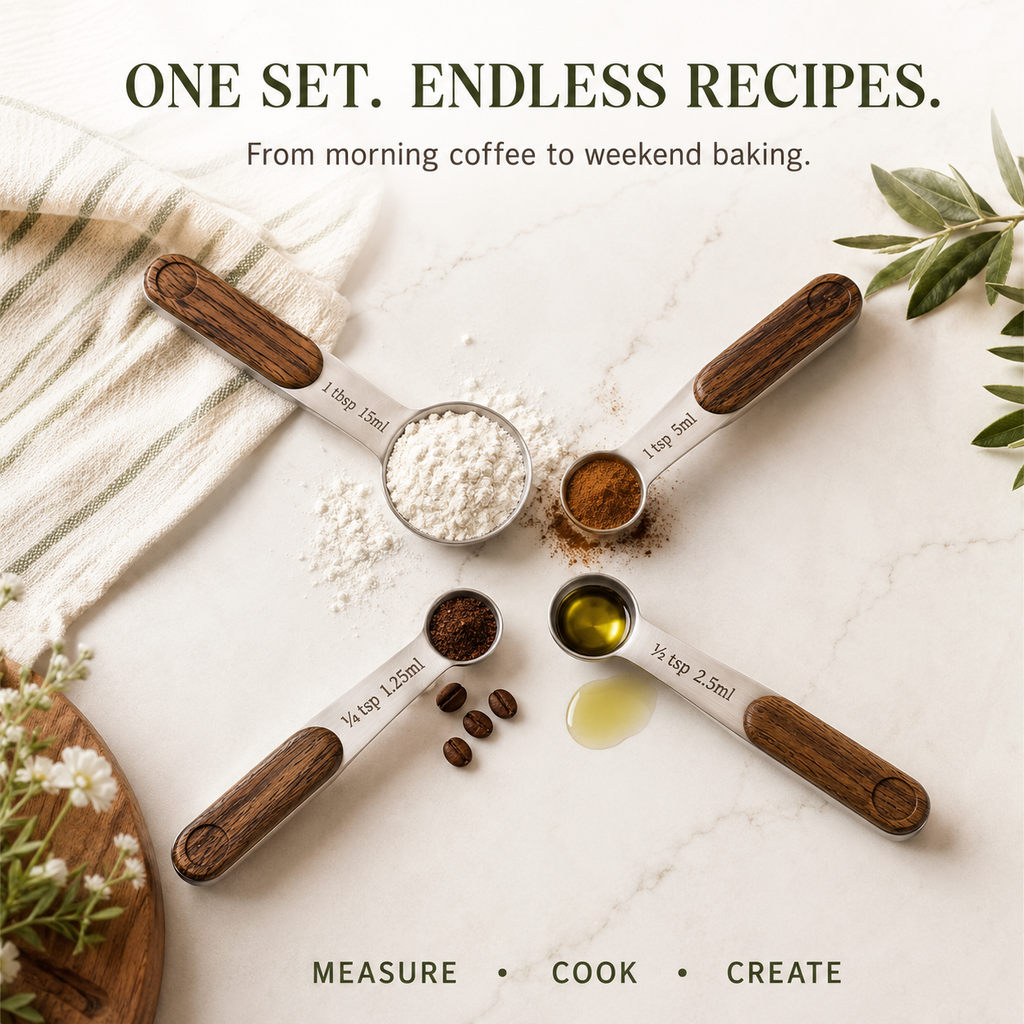 Magnetic Stainless Steel Measuring Spoon Set
