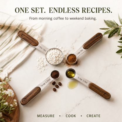 Magnetic Stainless Steel Measuring Spoon Set