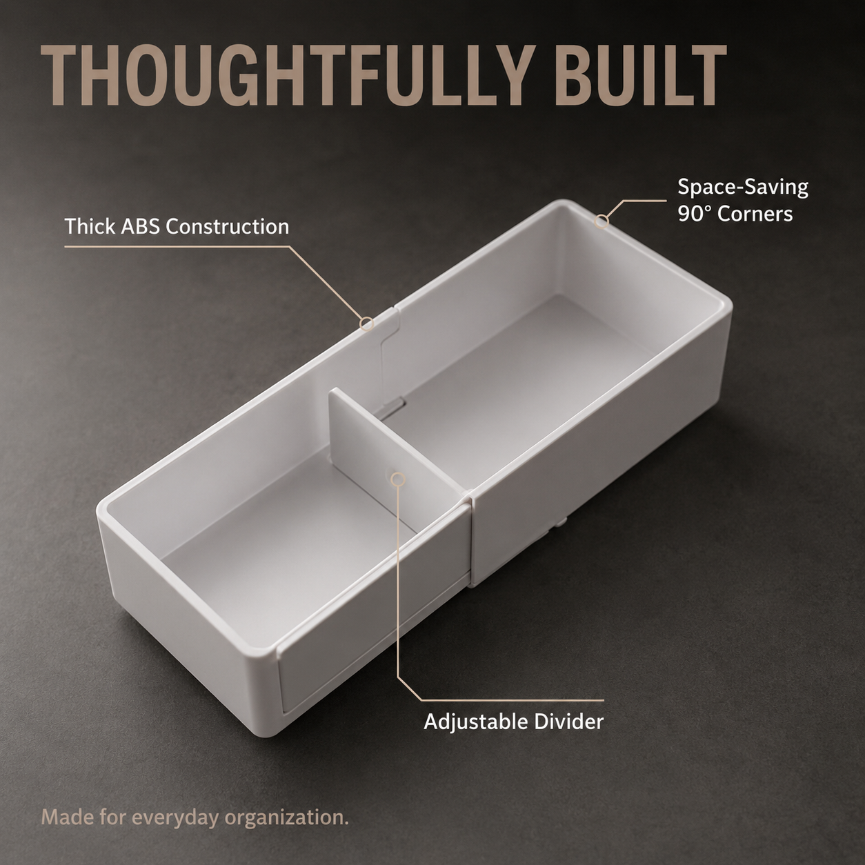 Expandable Drawer Organizer with Adjustable Dividers