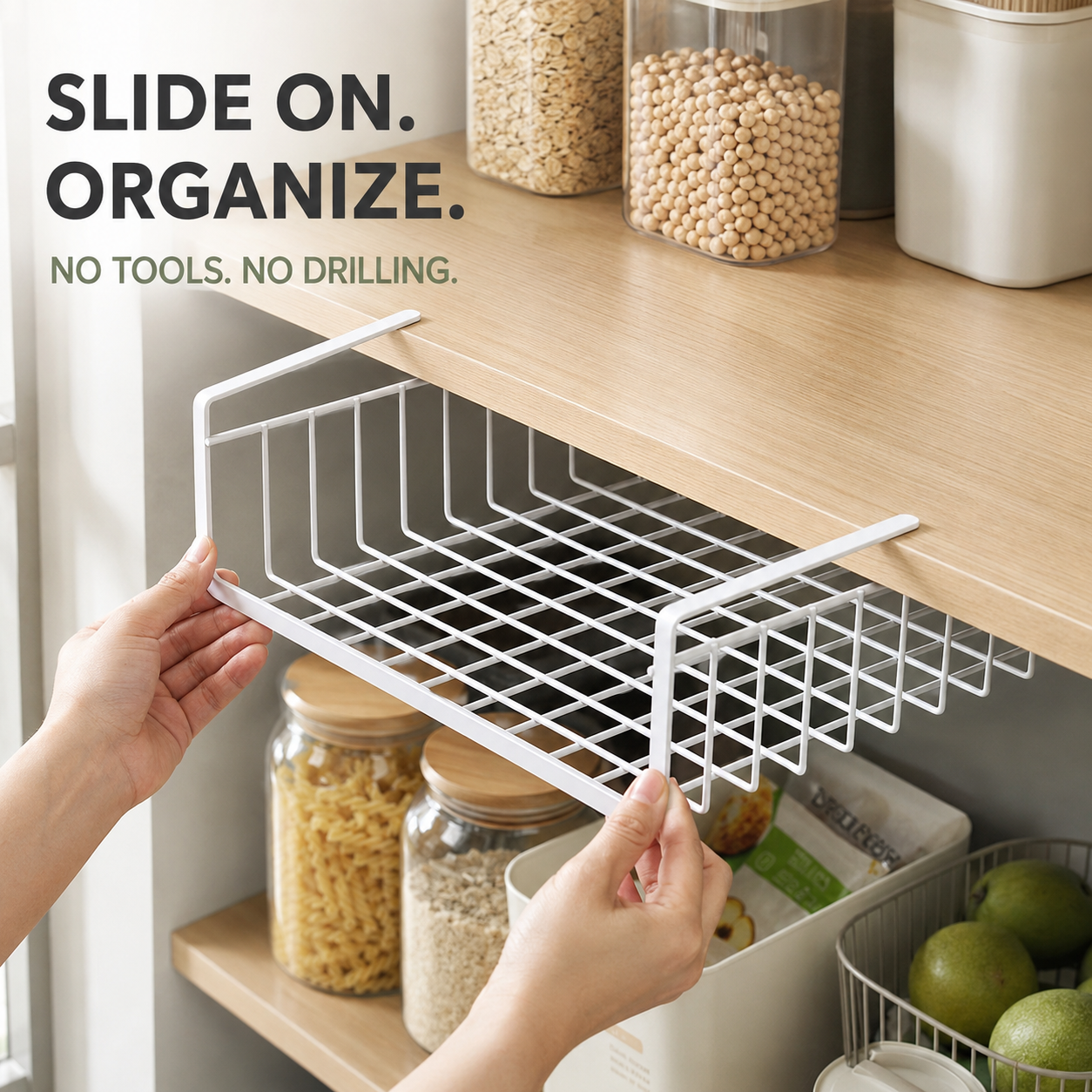 Under-Shelf Hanging Storage Basket
