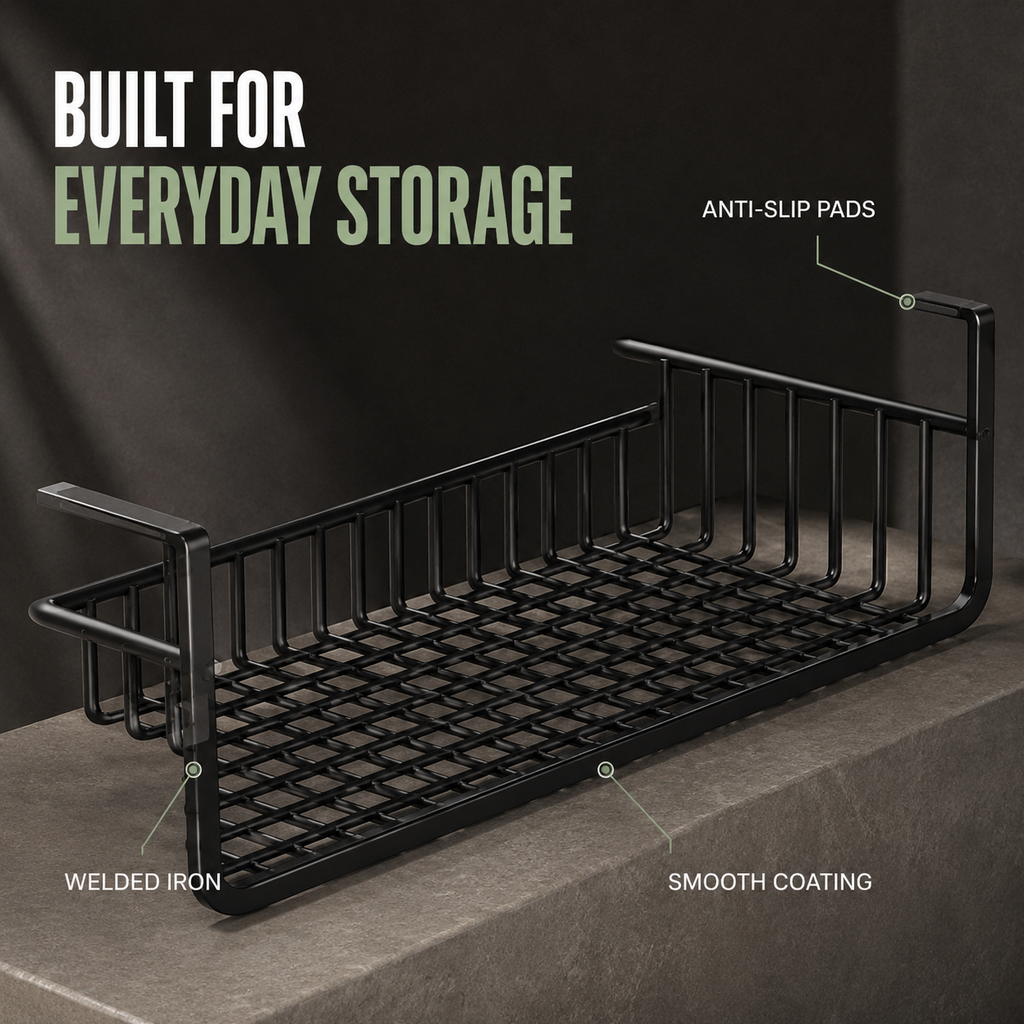 Under-Shelf Hanging Storage Basket