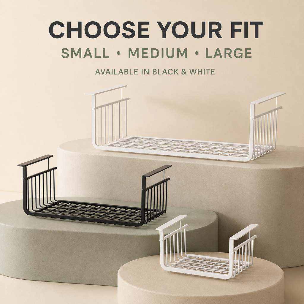 Under-Shelf Hanging Storage Basket