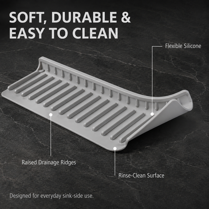 Narrow Silicone Sink Splash Guard &amp; Draining Mat