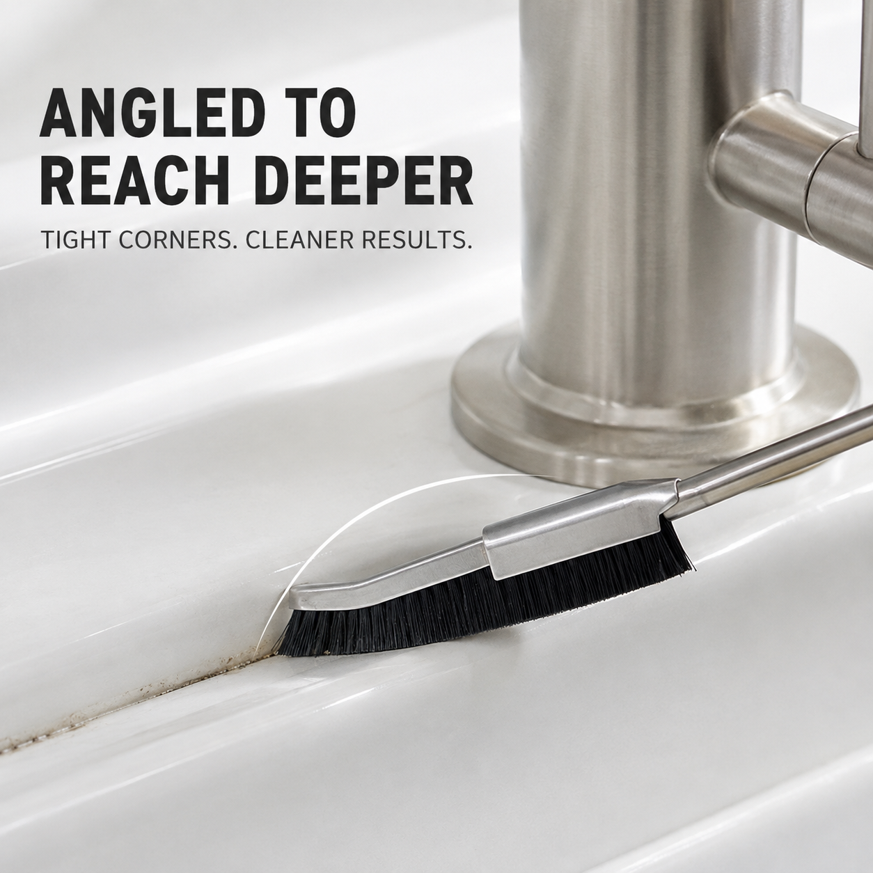 Long-Handle Stainless Steel Crevice Cleaning Brush