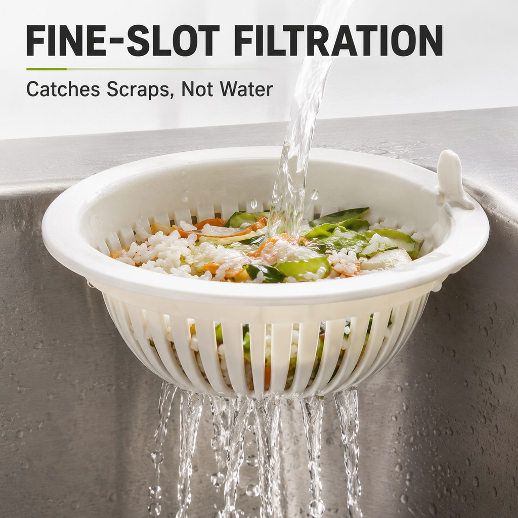 Quick-Dump Kitchen Sink Strainer Basket – Anti-Clog Food Waste Filter