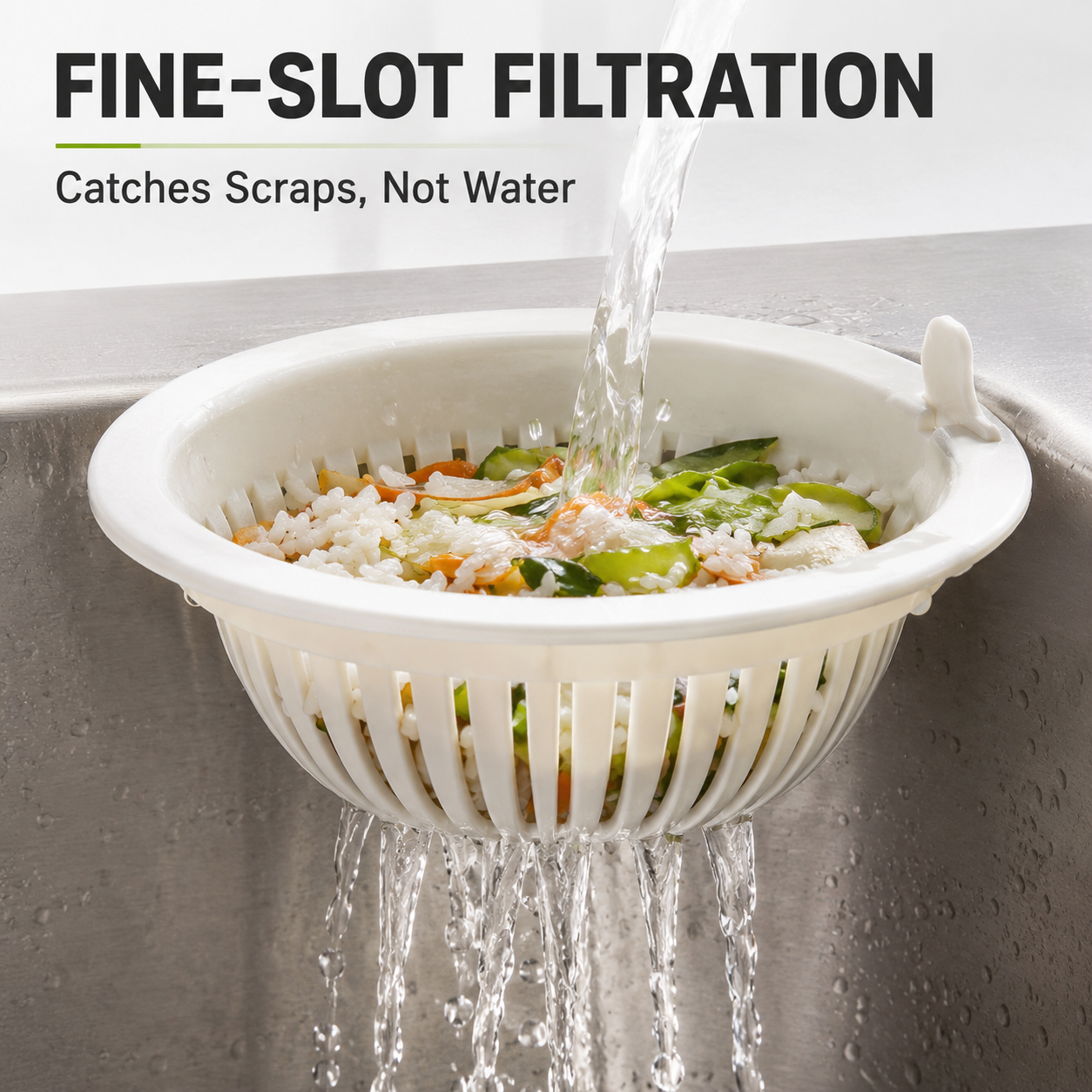 Quick-Dump Kitchen Sink Strainer Basket – Anti-Clog Food Waste Filter