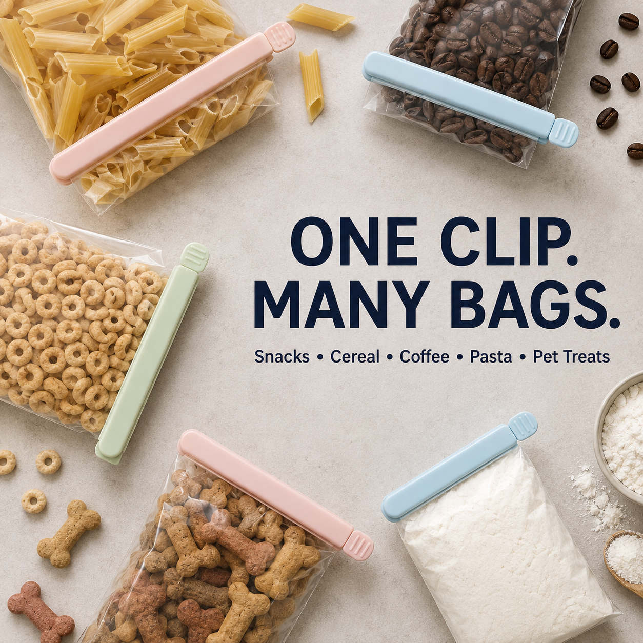 Reusable Food Bag Sealing Clips