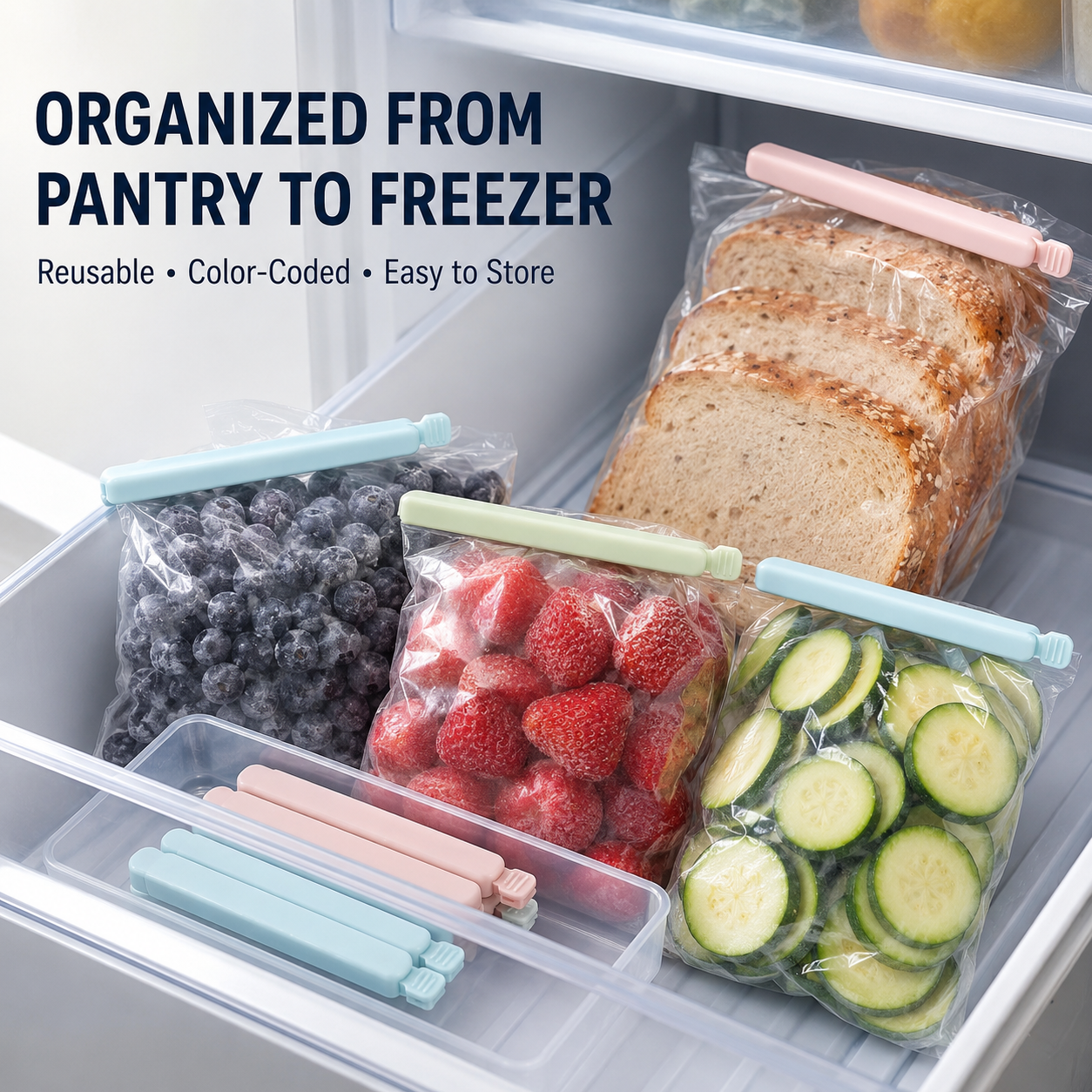 Reusable Food Bag Sealing Clips